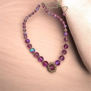 Elegant Purple Beaded Necklace
